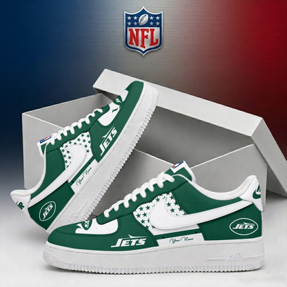 LIMITED EDITION - NEW CUSTOMIZED NFL25 NYJ NEW YORK JETS AF1 SHOES