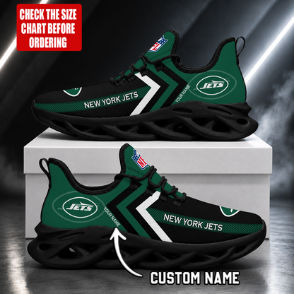 LIMITED EDITION - NEW CUSTOMIZED NFL25 NYJ NEW YORK JETS UNISEX MAX SOUL SHOES