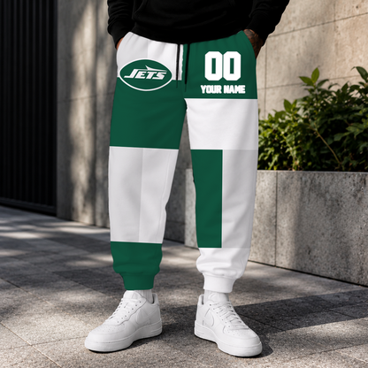 LIMITED EDITION - NEW CUSTOMIZED NFL25 NYJ NEW YORK JETS SWEATPANTS