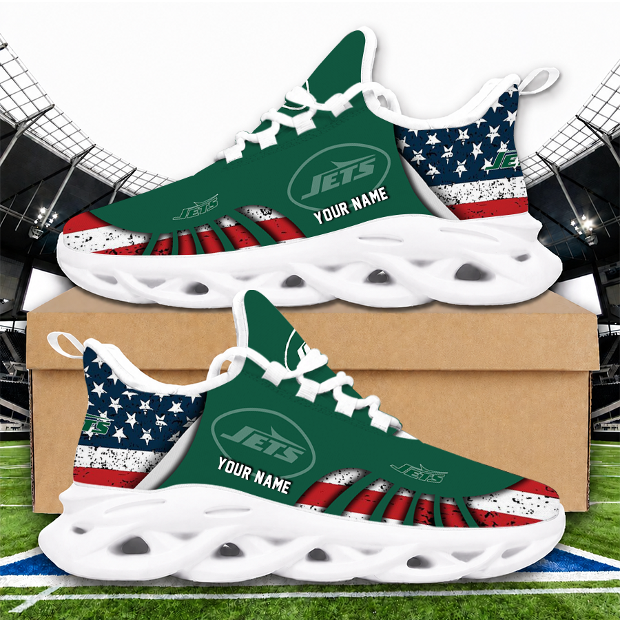 [SPECIAL OFFER] NEW CUSTOMIZED NFL25 NYJ NEW YORK JETS UNISEX CLUNKY SNEAKERS