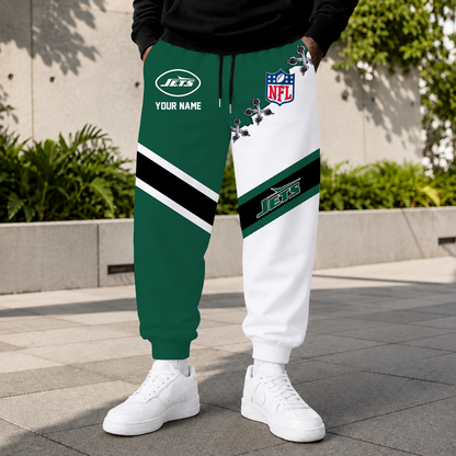 EXCLUSIVE EDITION - NEW CUSTOMIZED NFL25 NYJ NEW YORK JETS SWEATPANTS