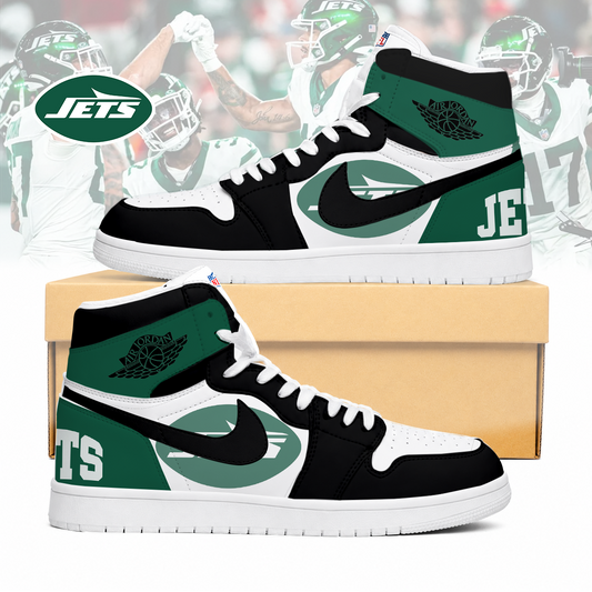 LIMITED EDITION - NEW CUSTOMIZED NFL25 NYJ NEW YORK JETS AIR JORDAN SNEAKERS