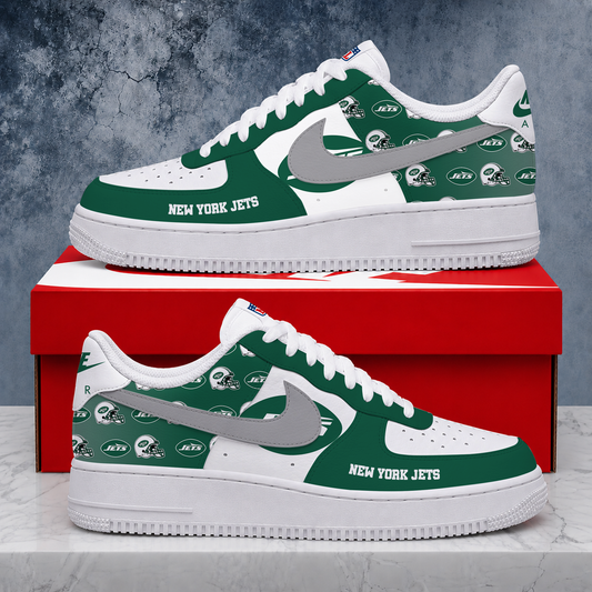 VIRAL EDITION - NEW CUSTOMIZED NFL25 NYJ NEW YORK JETS AF1 SHOES
