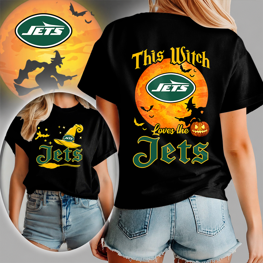 [SPECIAL OFFER] NEW CUSTOMIZED NFL25 NYJ NEW YORK JETS  HALLOWEEN T-SHIRT, HOODIE & ZIP HOODIE