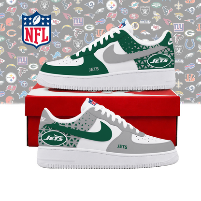 LIMITED EDITION - NEW CUSTOMIZED NFL25 NYJ NEW YORK JETS AF1 SHOES