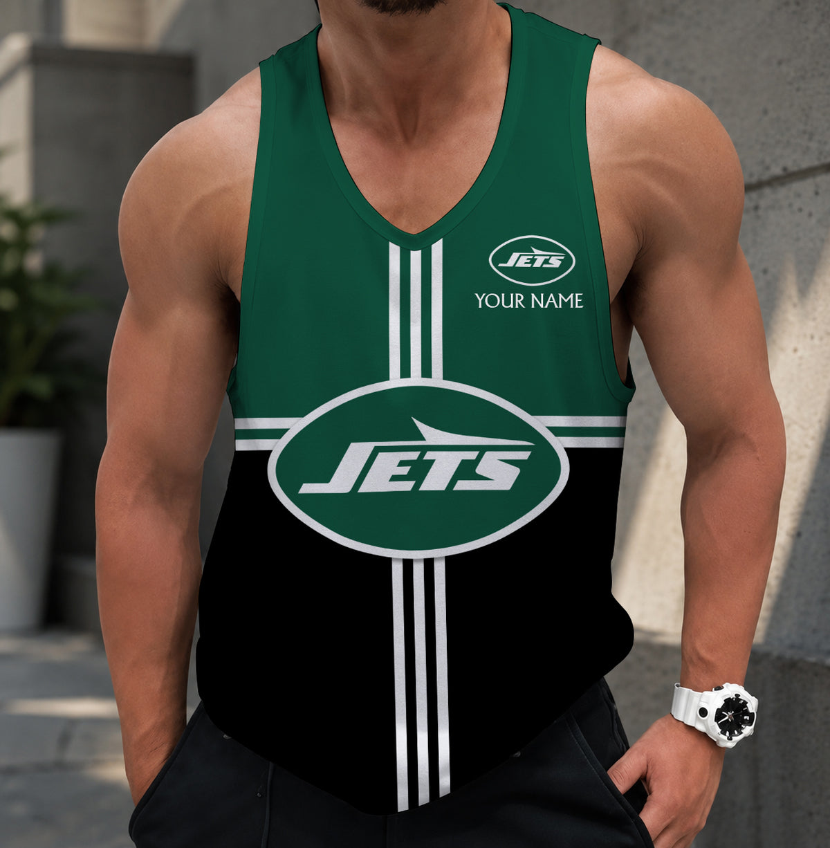 EXCLUSIVE EDITION - NEW CUSTOMIZED NFL25 NYJ NEW YORK JETS TANK TOP