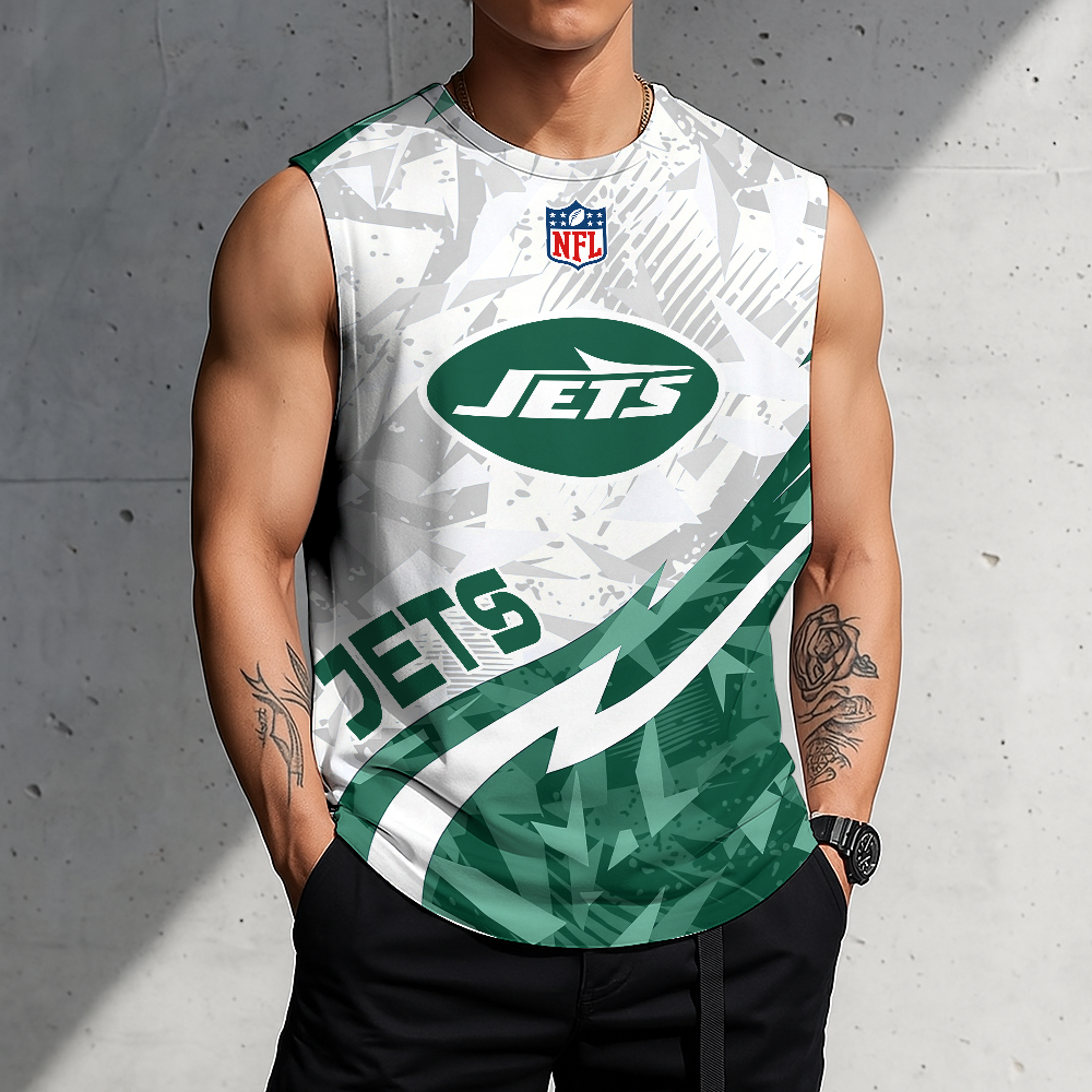 LIMITED EDITION - NEW CUSTOMIZED NFL25 NYJ NEW YORK JETS MEN'S GYM SHIRT