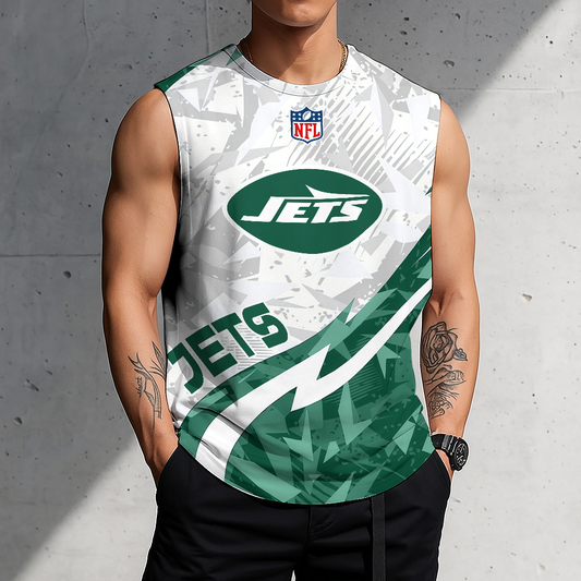 LIMITED EDITION - NEW CUSTOMIZED NFL25 NYJ NEW YORK JETS MEN'S GYM SHIRT