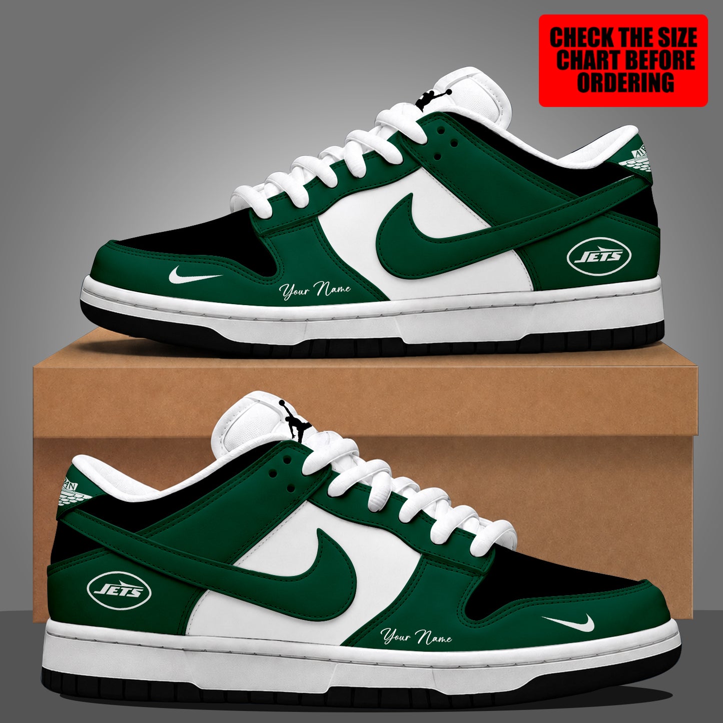 [SPECIAL OFFER] NEW CUSTOMIZED NFL25 NYJ NEW YORK JETS DUNK LOW SHOES