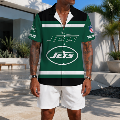 EXCLUSIVE EDITION - NEW CUSTOMIZED NFL25 NYJ NEW YORK JETS UNISEX HAWAIIAN SHIRT
