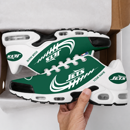 LIMITED EDITION - NEW CUSTOMIZED NFL25 NYJ NEW YORK JETS AIR MAX PLUS SNEAKERS