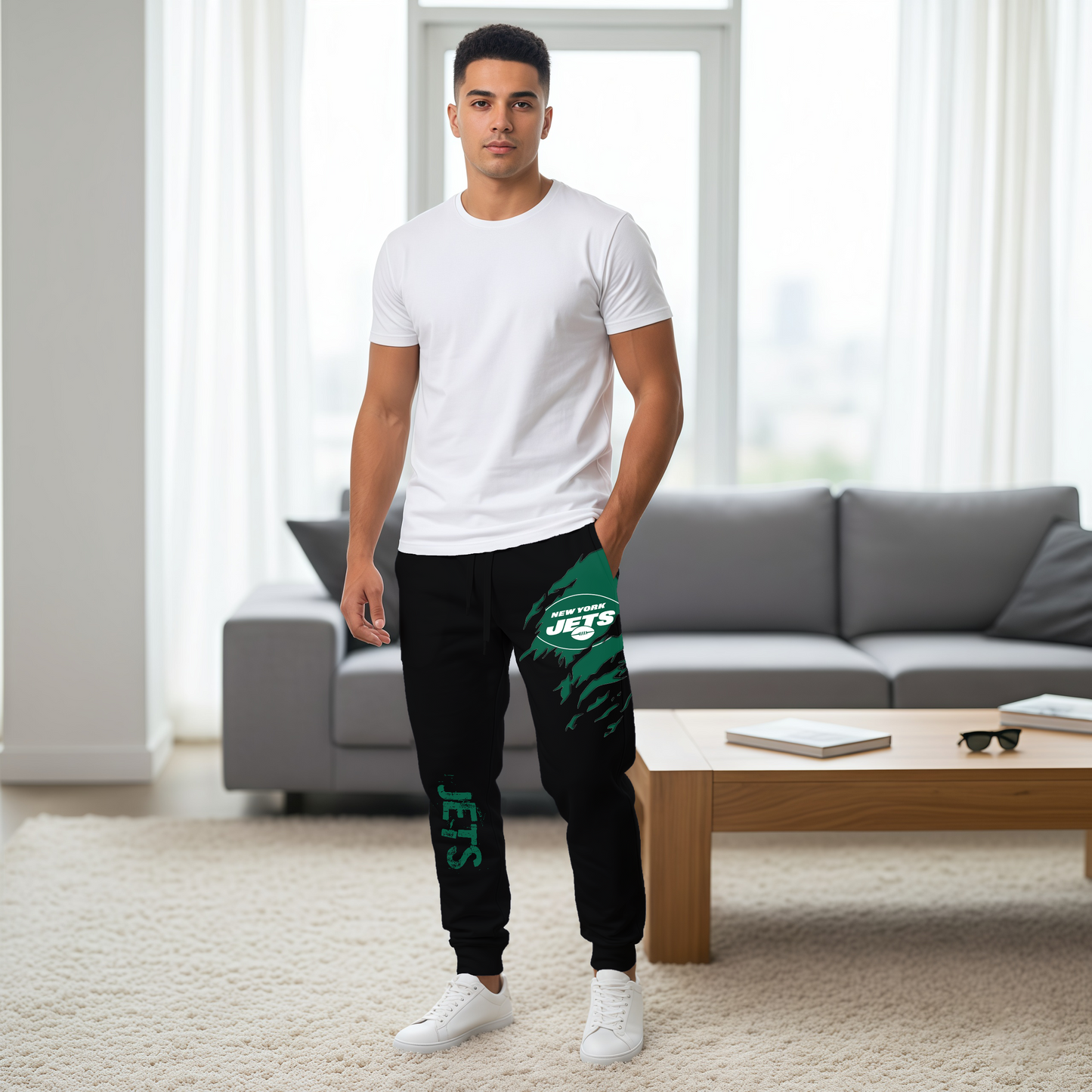LIMITED EDITION - NEW PERSONALIZED NFL25 NYJ NEW YORK JETS JOGGERS