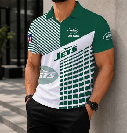 LIMITED EDITION - NEW CUSTOMIZED NFL25 NYJ NEW YORK JETS POLO SHIRT