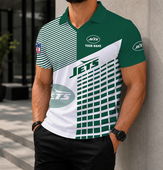 LIMITED EDITION - NEW CUSTOMIZED NFL25 NYJ NEW YORK JETS POLO SHIRT