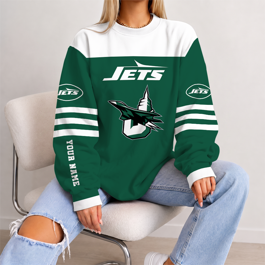 [SPECIAL OFFER] NEW CUSTOMIZED NFL25 NYJ NEW YORK JETS UNISEX SWEATSHIRT
