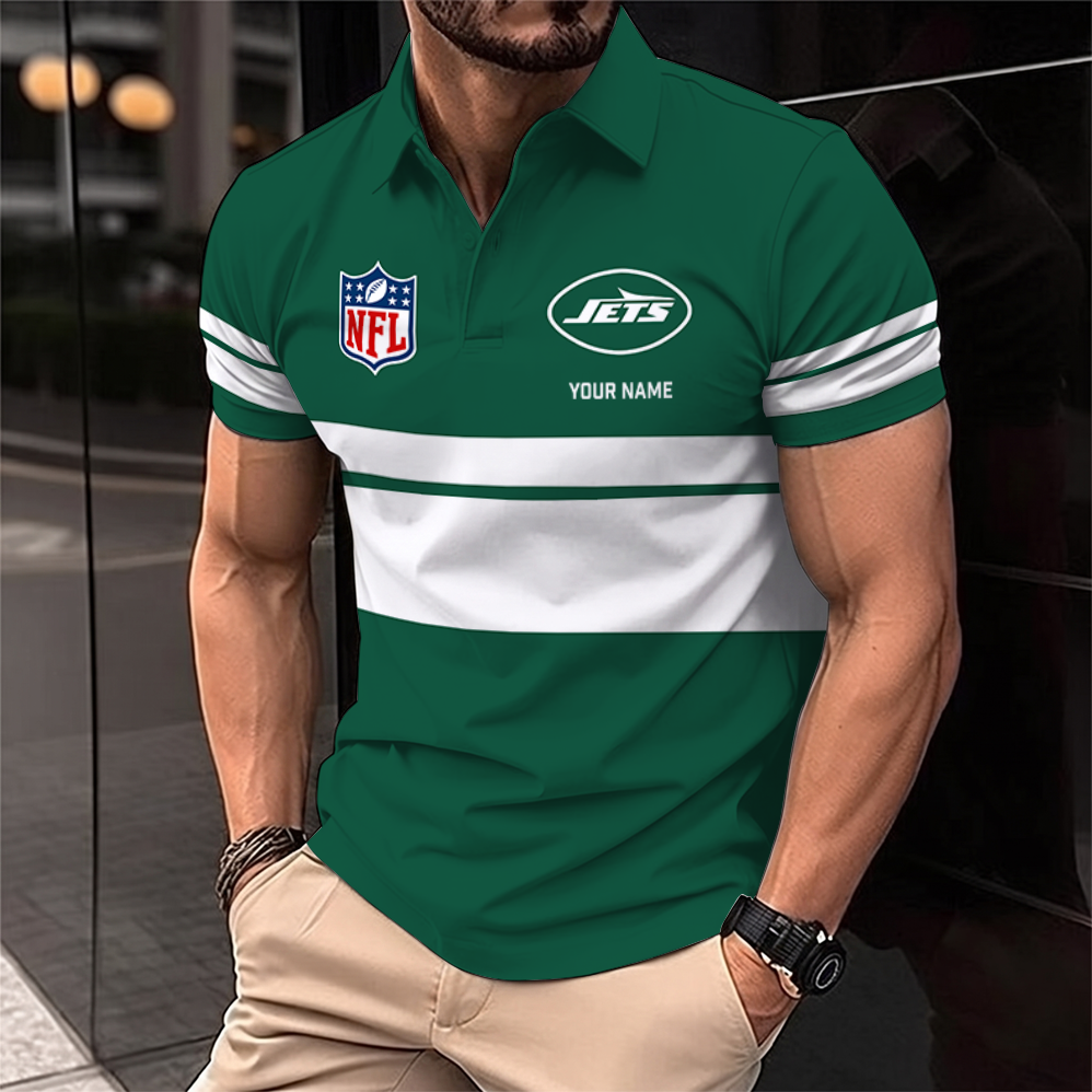 [SPECIAL OFFER] NEW CUSTOMIZED NFL25 NYJ NEW YORK JETS POLO SHIRT