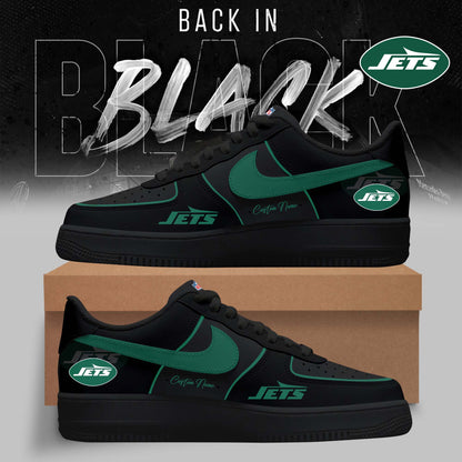 LIMITED EDITION - NEW CUSTOMIZED NFL25 NYJ NEW YORK JETS AF1 SNEAKERS