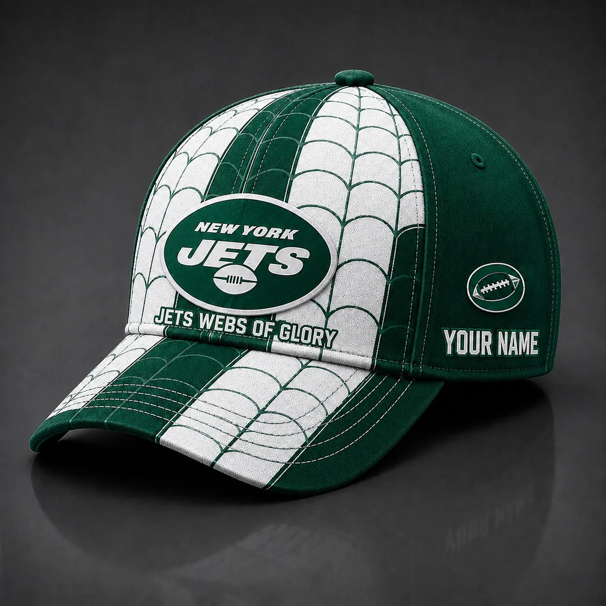 [SPECIAL OFFER] NEW CUSTOMIZED NFL25 NYJ NEW YORK JETS x SPIDER CLASSIC CAP