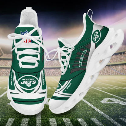 LIMITED EDITION - NEW CUSTOMIZED NFL25 NYJ NEW YORK JETS UNISEX MAX SOUL SHOES