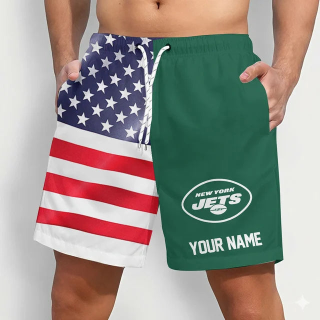 LIMITED EDITION - NEW CUSTOMIZED NFL25 NYJ NEW YORK JETS SHORT PANTS