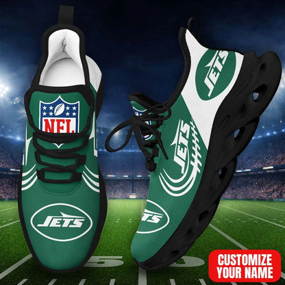 LIMITED EDITION - NEW CUSTOMIZED NFL25 NYJ NY JETS PREMIUM CLUNKY SNEAKERS