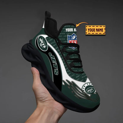 LIMITED EDITION - NEW CUSTOMIZED NFL25 NYJ NEW YORK JETS UNISEX MAX SOUL SHOES