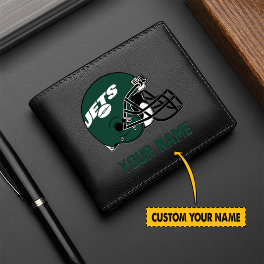 LIMITED EDITION - NEW CUSTOMIZED NFL25 NY JETS LEATHER WALLET