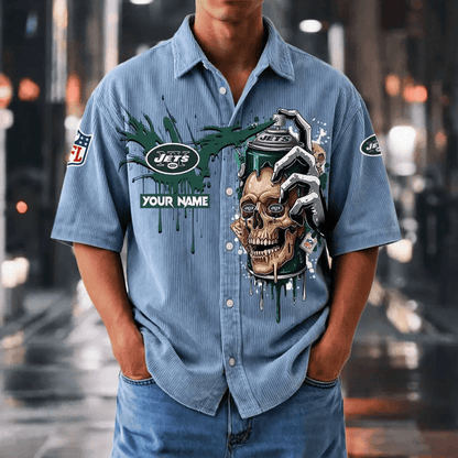 [SPECIAL OFFER] NEW CUSTOMIZED NFL03 BFB BUFFALO BILLS SEERSUCKER BUTTON SHIRT