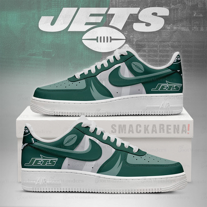 LIMITED EDITION - NEW CUSTOMIZED NFL25 NYJ NY JETS AF1 SNEAKERS