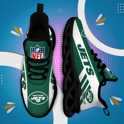 LIMITED EDITION - NEW CUSTOMIZED NFL25 NYJ NEW YORK JETS UNISEX MAX SOUL SHOES