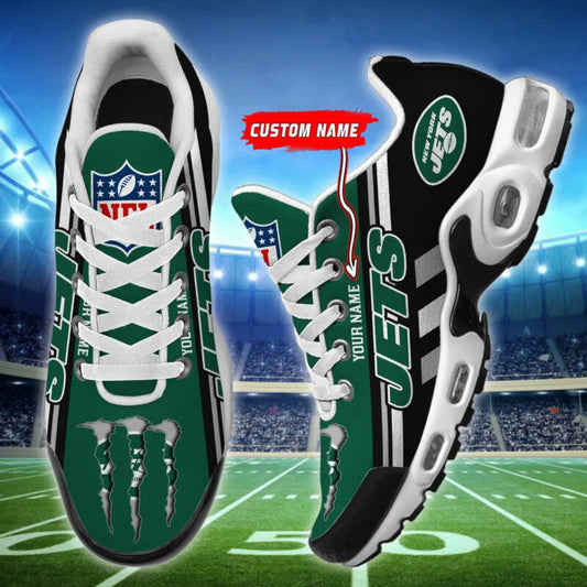 LIMITED EDITION - NEW CUSTOMIZED NFL25 NYJ NEW YORK JETS AIR MAX PLUS SNEAKERS