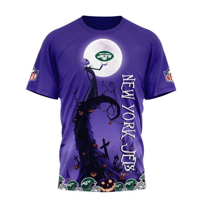 [SPECIAL OFFER] NEW CUSTOMIZED NFL25 NYJ NEW YORK JETS HALLOWEEN THE NIGHTMARE APPAREL