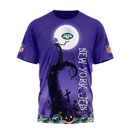[SPECIAL OFFER] NEW CUSTOMIZED NFL25 NYJ NEW YORK JETS HALLOWEEN THE NIGHTMARE APPAREL