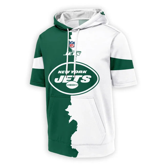 LIMITED EDITION - NEW CUSTOMIZED NFL25 NYJ NEW YORK JETS SHORT SLEEVE HOODIE T-SHIRT