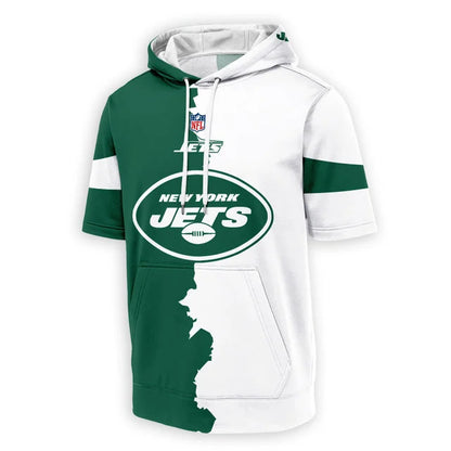 LIMITED EDITION - NEW CUSTOMIZED NFL25 NYJ NEW YORK JETS SHORT SLEEVE HOODIE T-SHIRT