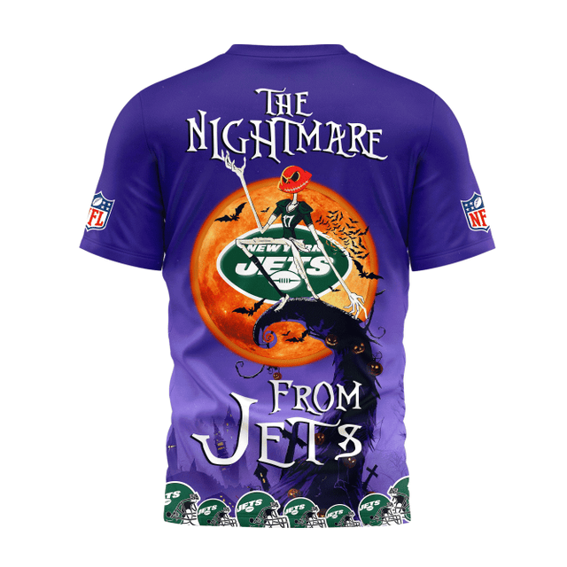 [SPECIAL OFFER] NEW CUSTOMIZED NFL25 NYJ NEW YORK JETS HALLOWEEN THE NIGHTMARE APPAREL