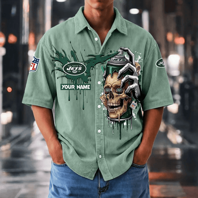 [SPECIAL OFFER] NEW CUSTOMIZED NFL03 BFB BUFFALO BILLS SEERSUCKER BUTTON SHIRT