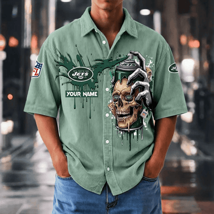 [SPECIAL OFFER] NEW CUSTOMIZED NFL03 BFB BUFFALO BILLS SEERSUCKER BUTTON SHIRT
