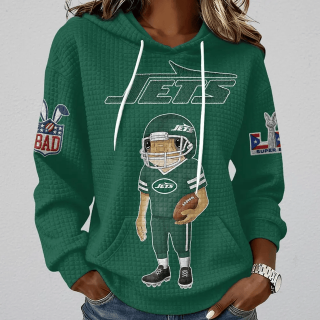 [SPECIAL OFFER] NEW CUSTOMIZED NFL25 NYJ NEW YORK JETS UNISEX HOODED SWEATSHIRT