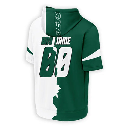 LIMITED EDITION - NEW CUSTOMIZED NFL25 NYJ NEW YORK JETS SHORT SLEEVE HOODIE T-SHIRT