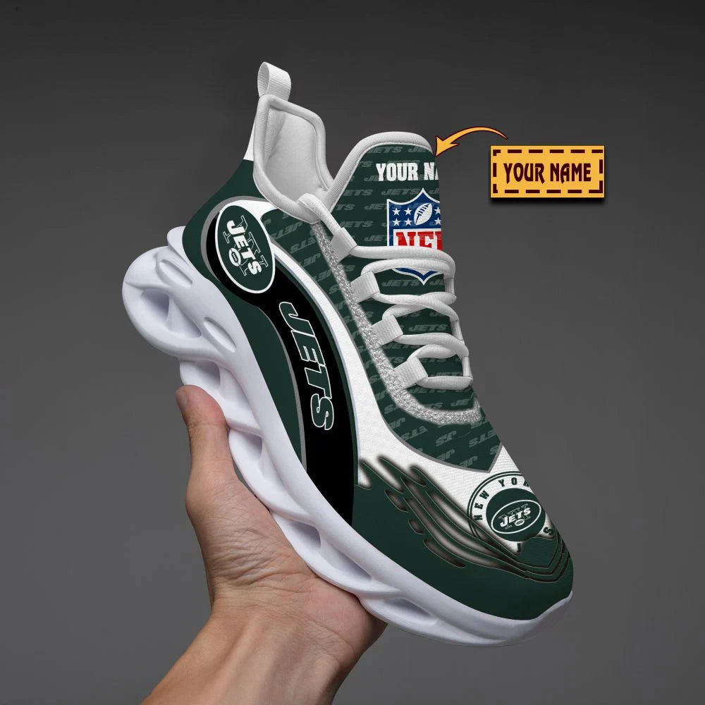 LIMITED EDITION - NEW CUSTOMIZED NFL25 NYJ NEW YORK JETS UNISEX MAX SOUL SHOES