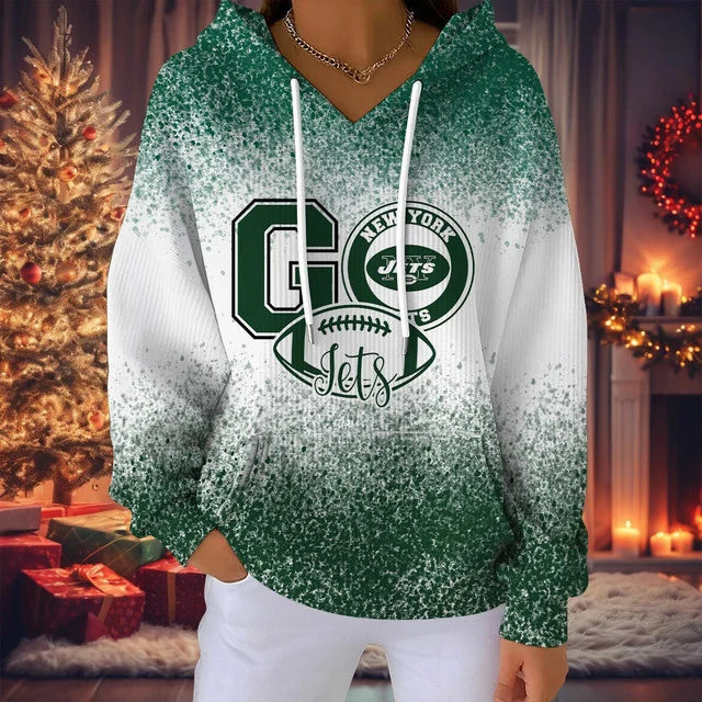 LIMITED EDITION - NEW CUSTOMIZED NFL25 NYJ NEW YORK JETS RIBBED HOODIE & SWEATSHIRT