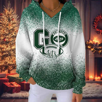 LIMITED EDITION - NEW CUSTOMIZED NFL25 NYJ NEW YORK JETS RIBBED HOODIE & SWEATSHIRT