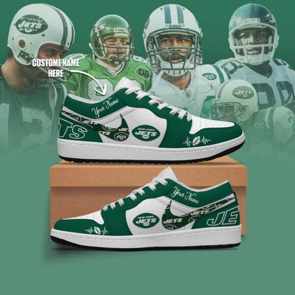 [SPECIAL OFFER] NEW CUSTOMIZED NFL25 NYJ NEW YORK JETS AIR JORDAN LOW SHOES