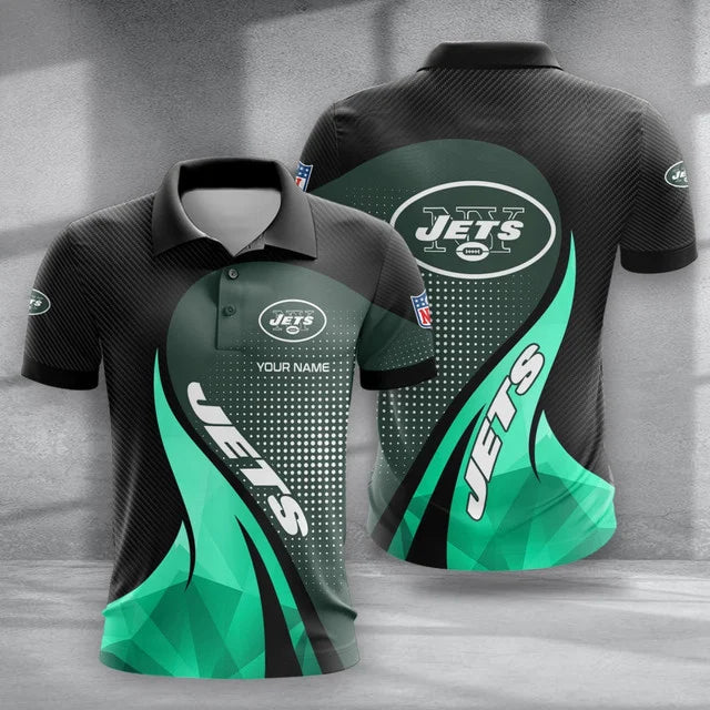 LIMITED EDITION - NEW CUSTOMIZED NFL25 NYJ NEW YORK JETS POLO, T-SHIRT & SHORT PANTS SET