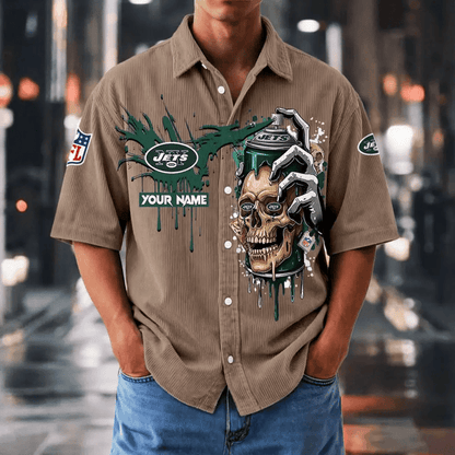 [SPECIAL OFFER] NEW CUSTOMIZED NFL03 BFB BUFFALO BILLS SEERSUCKER BUTTON SHIRT
