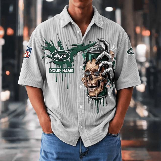 [SPECIAL OFFER] NEW CUSTOMIZED NFL03 BFB BUFFALO BILLS SEERSUCKER BUTTON SHIRT