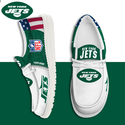 LIMITED EDITION - NEW CUSTOMIZED NFL25 NYJ NEW YORK JETS LOAFER SHOES