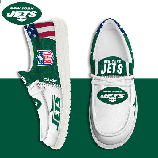 LIMITED EDITION - NEW CUSTOMIZED NFL25 NYJ NEW YORK JETS LOAFER SHOES