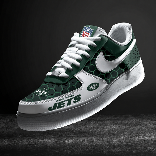 LIMITED EDITION - NEW CUSTOMIZED NFL25 NYJ NEW YORK JETS AF1 SNEAKERS